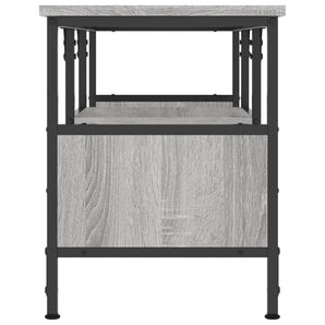 Comodă TV, sonoma gri, 100x35x45 cm, lemn prelucrat & fier