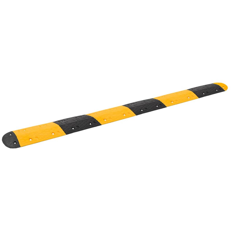 Prag limitator de viteză, galben&negru, 323x32,5x4 cm, cauciuc
