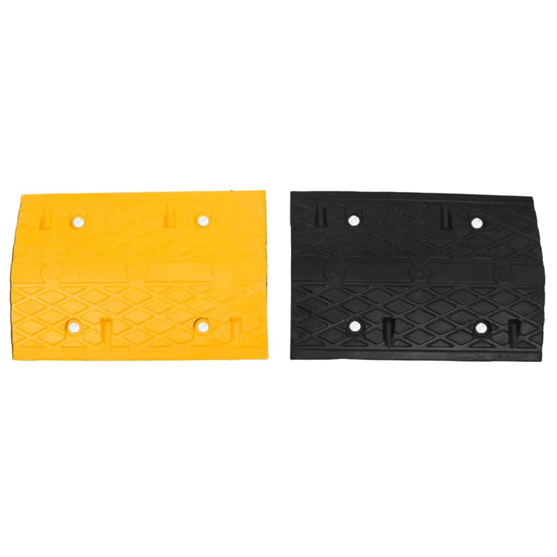 Prag limitator de viteză galben&negru, 420x32,5x4 cm, cauciuc