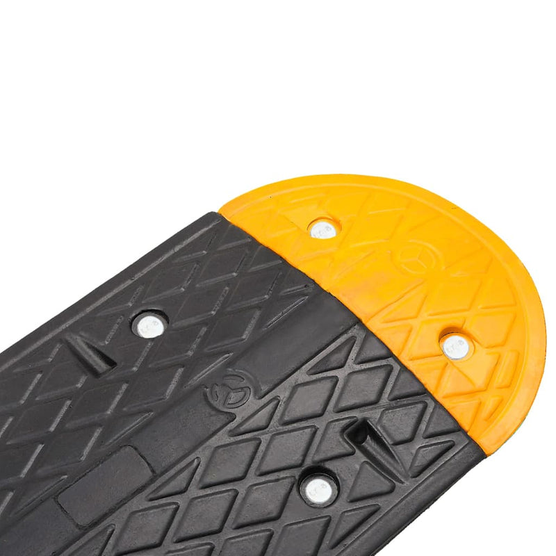Prag limitator de viteză galben&negru, 420x32,5x4 cm, cauciuc