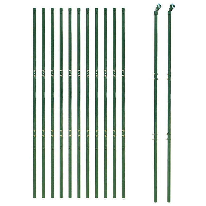 Gard plasă de sârmă, verde, 2x25 m, oțel galvanizat