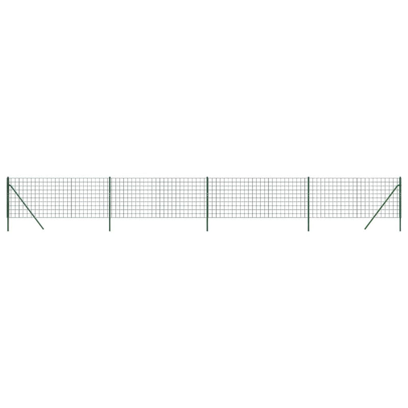 Gard plasă de sârmă, verde, 1x10 m, oțel galvanizat