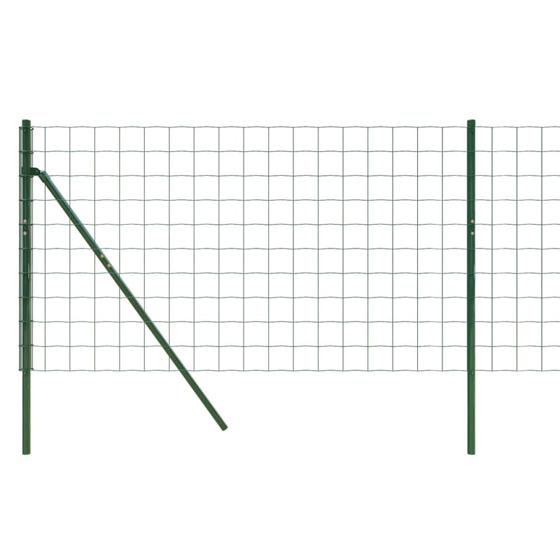 Gard plasă de sârmă, verde, 1x10 m, oțel galvanizat