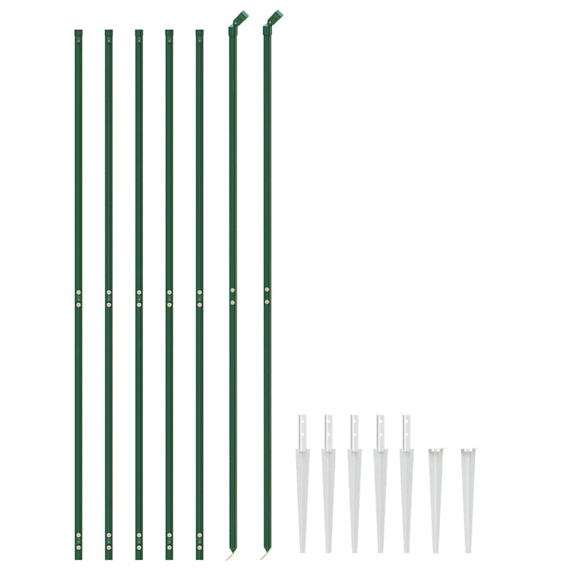 Gard plasă de sârmă cu țăruși de fixare, verde, 2,2x10 m