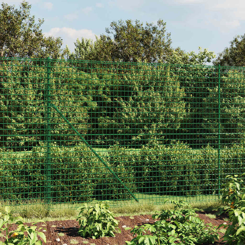 Gard plasă de sârmă cu țăruși de fixare, verde, 2,2x10 m