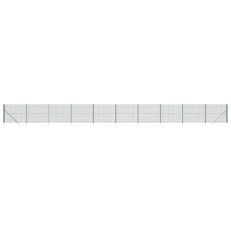 Gard plasă de sârmă cu țăruși de fixare, verde, 1,8x25 m