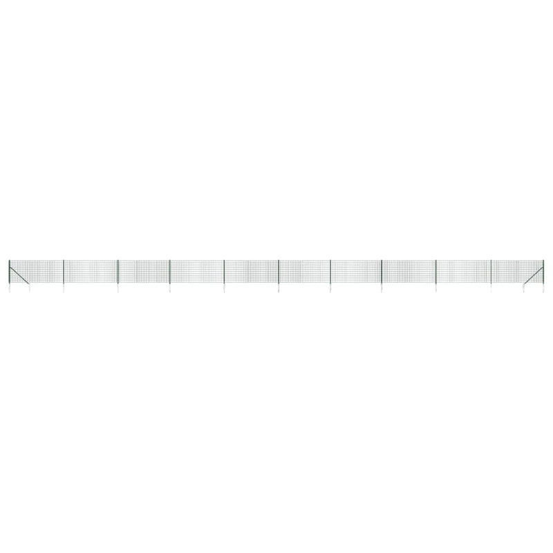 Gard plasă de sârmă cu țăruși de fixare, verde, 1x25 m