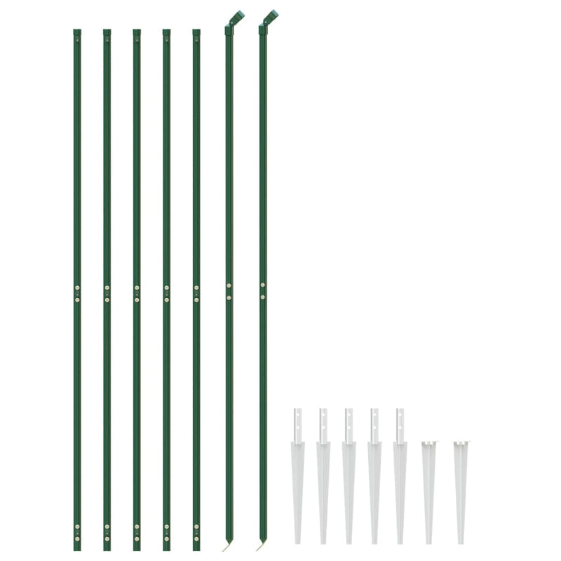 Gard plasă de sârmă cu țăruși de fixare, verde, 1,8x10 m