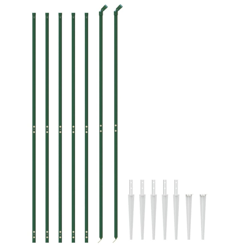 Gard plasă de sârmă cu țăruși de fixare, verde, 2,2x10 m