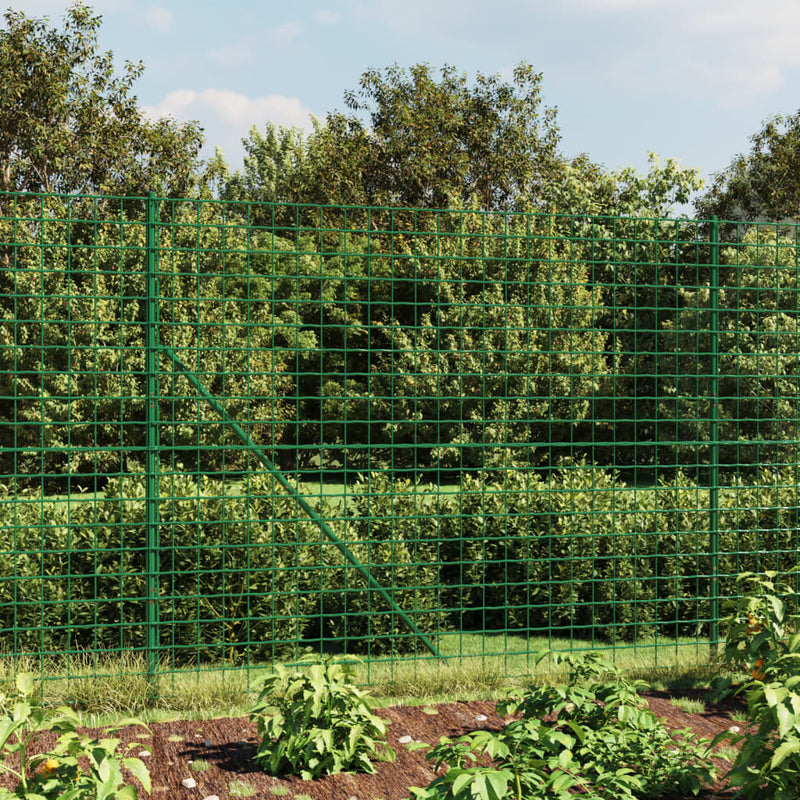 Gard plasă de sârmă cu țăruși de fixare, verde, 2,2x10 m