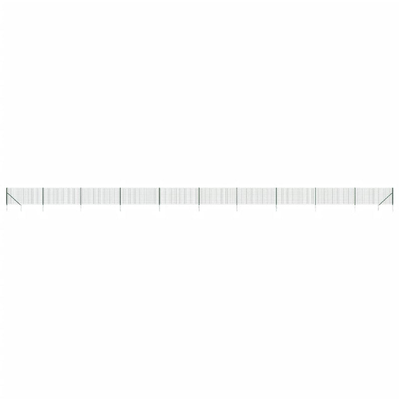 Gard plasă de sârmă cu țăruși de fixare, verde, 1x25 m
