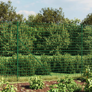Gard plasă de sârmă cu bordură, verde, 2,2x10 m