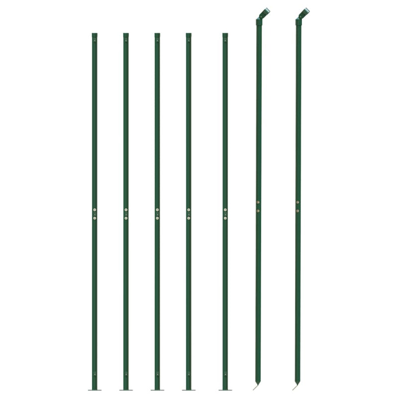 Gard plasă de sârmă cu bordură, verde, 1,4x10 m