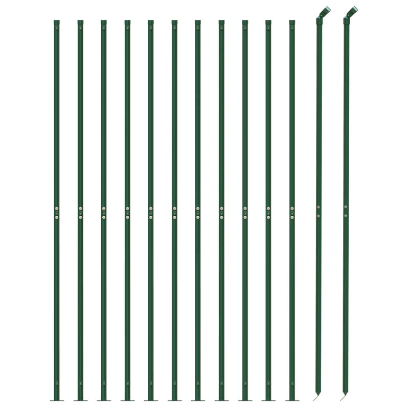 Gard plasă de sârmă cu bordură, verde, 1x25 m