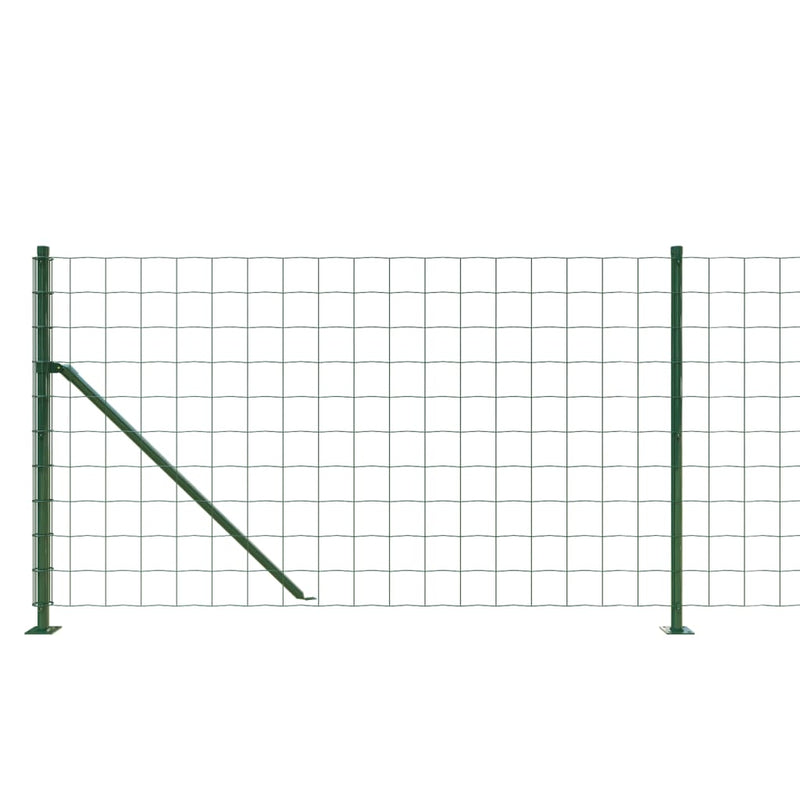 Gard plasă de sârmă cu bordură, verde, 1x25 m