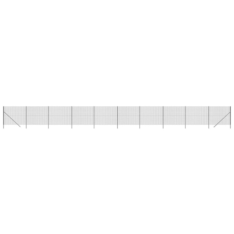 Gard plasă de sârmă, antracit, 1,6x25 m, oțel galvanizat
