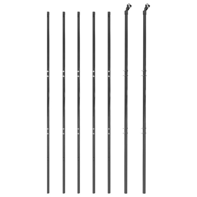 Gard plasă de sârmă, antracit, 1,6x10 m, oțel galvanizat