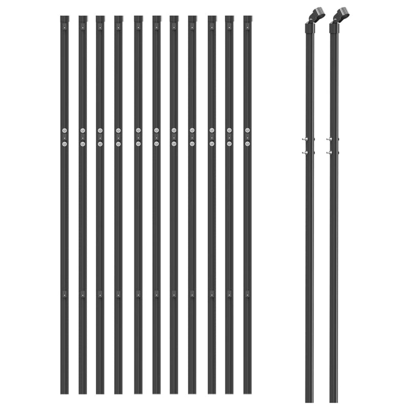 Gard plasă de sârmă, antracit, 0,8x25 m, oțel galvanizat