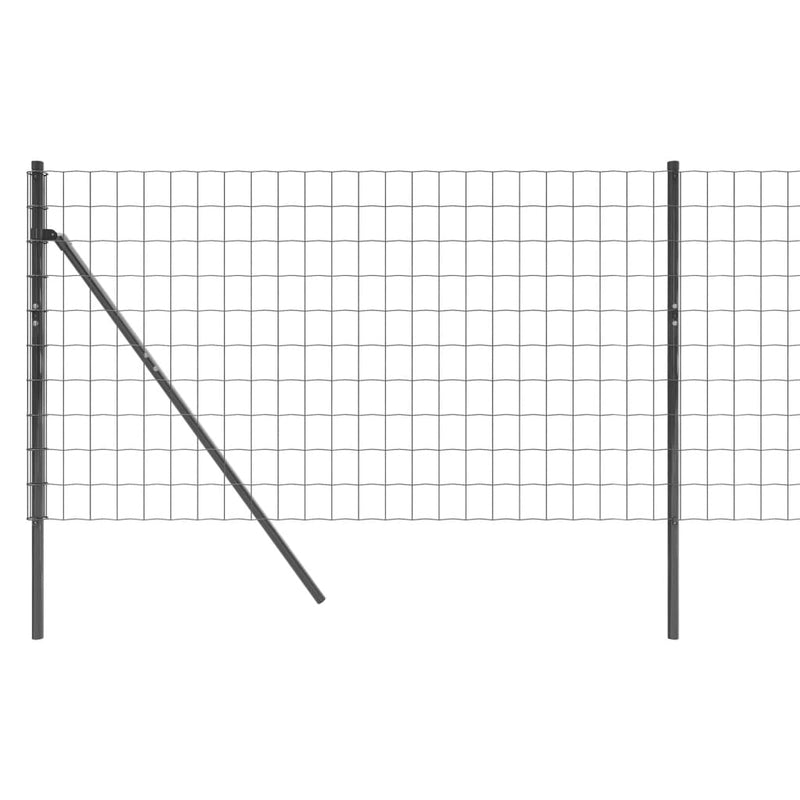 Gard plasă de sârmă, antracit, 0,8x25 m, oțel galvanizat