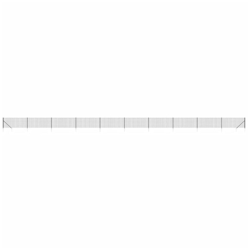Gard plasă de sârmă cu țăruși de fixare, antracit, 1,1x25 m