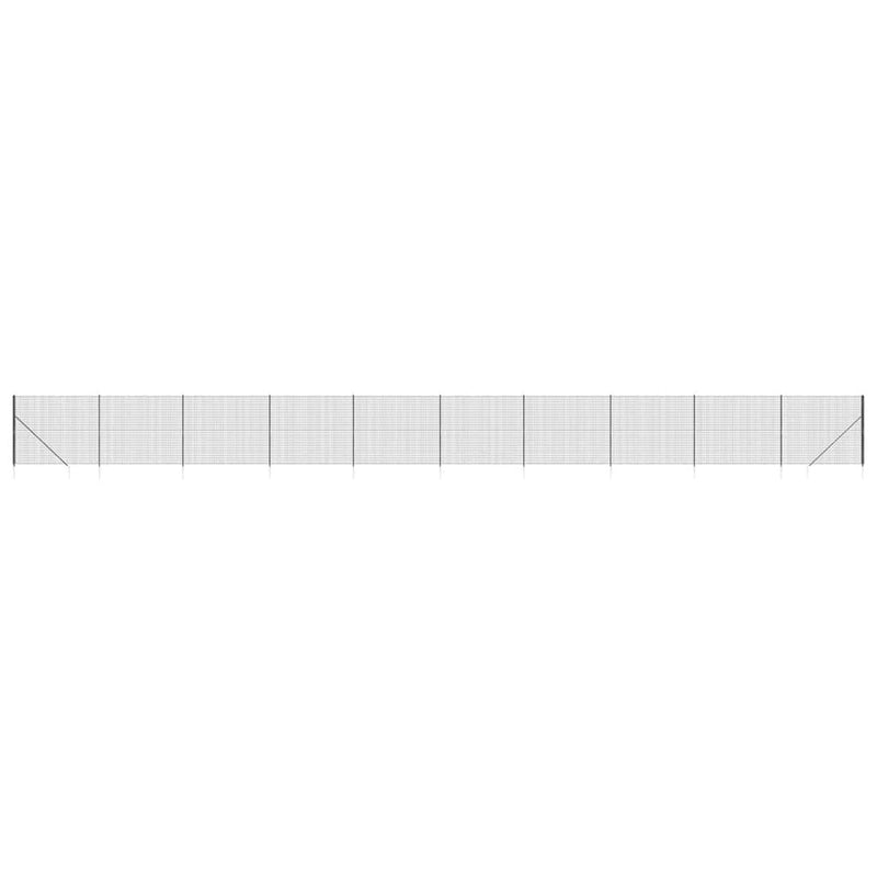 Gard plasă de sârmă cu țăruși de fixare, antracit, 1,6x25 m