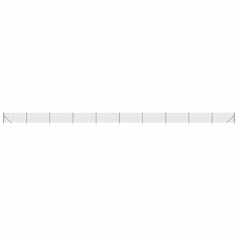 Gard plasă de sârmă cu țăruși de fixare, antracit, 1,1x25 m