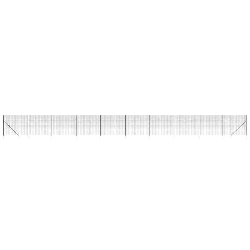 Gard plasă de sârmă cu țăruși de fixare, antracit, 1,4x25 m