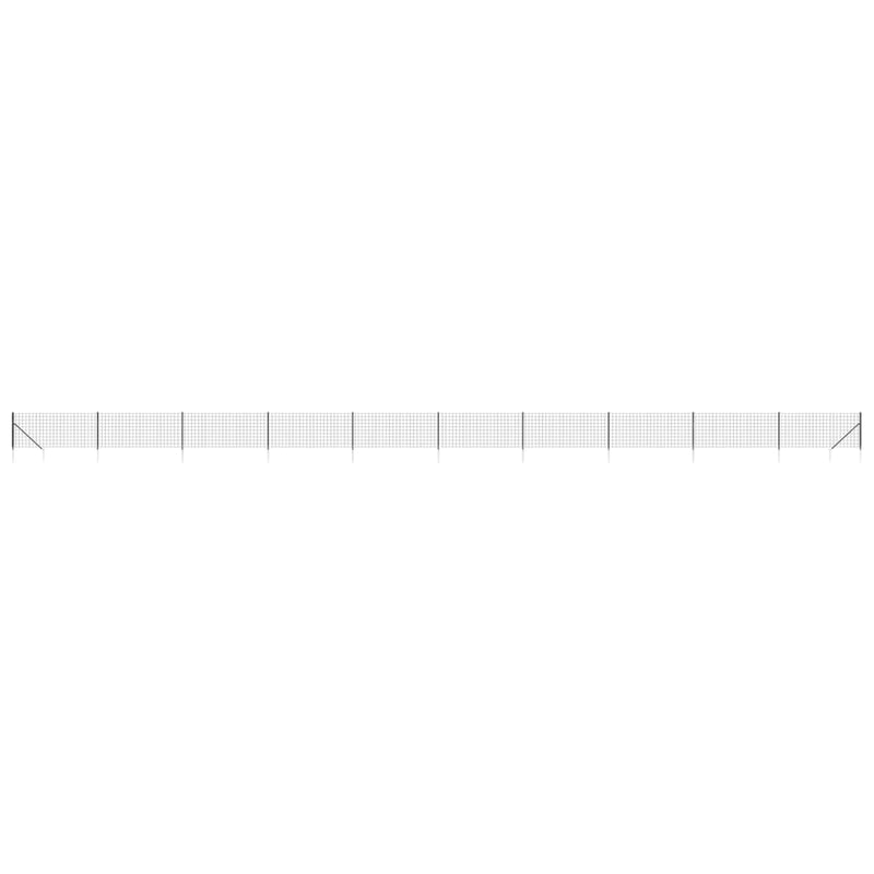 Gard plasă de sârmă cu țăruși de fixare, antracit, 1x25 m