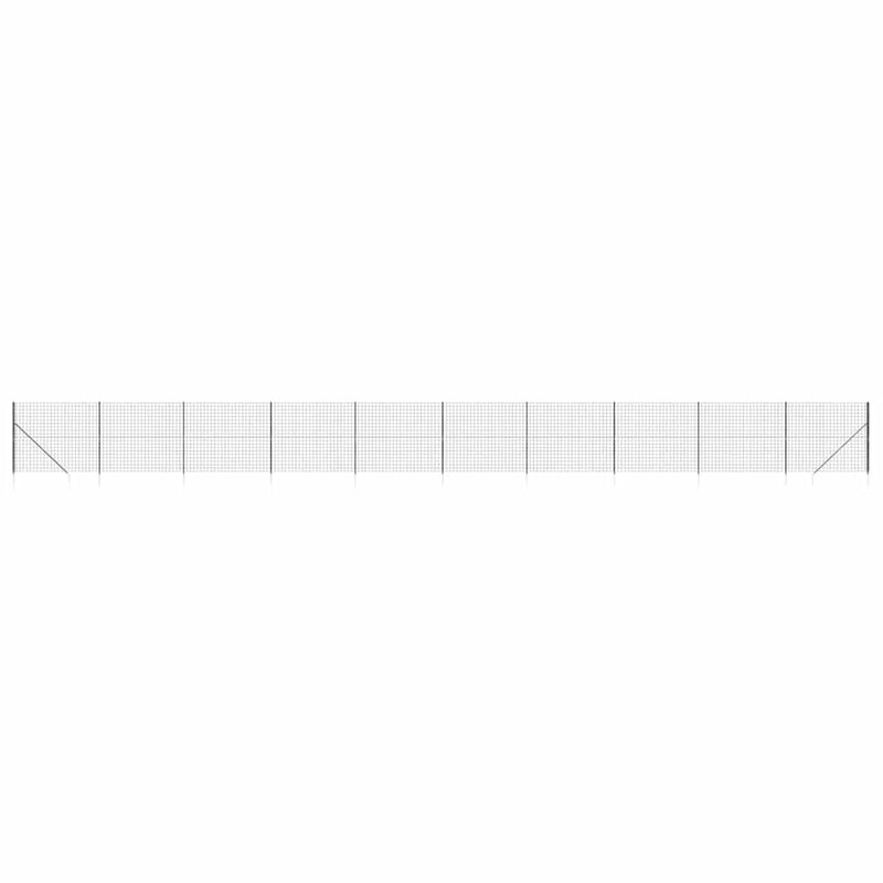 Gard plasă de sârmă cu țăruși de fixare, antracit, 1,4x25 m
