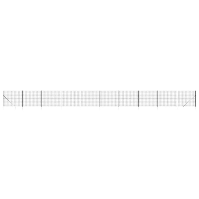 Gard plasă de sârmă cu țăruși de fixare, antracit, 2,2x25 m