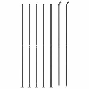 Gard plasă de sârmă cu bordură, antracit, 1,4x10 m