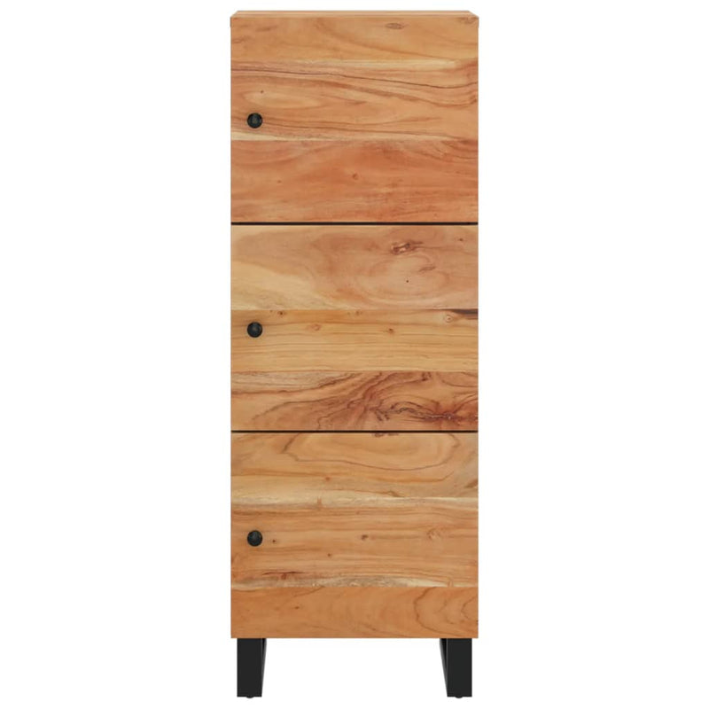 Dulap înalt cu 3 uși, 40x33x110 cm, lemn masiv de acacia & fier