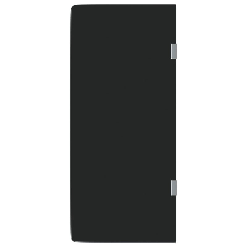 Ecran intimitate pisoar perete negru 90x40cm sticlă securizată