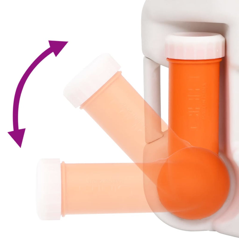Toaletă de camping integrată, alb, 24+17 L HDPE și email