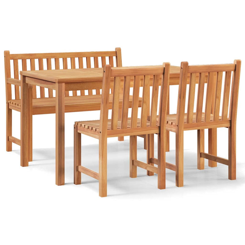 Set mobilier pentru grădină, 4 piese, lemn masiv de tec