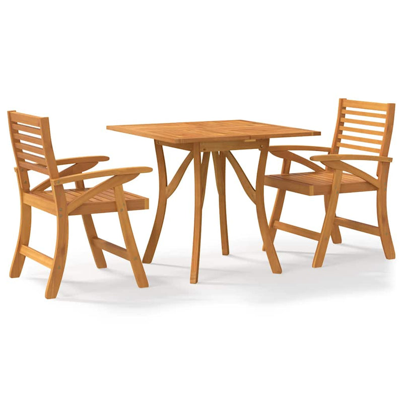 Set mobilier de grădină, 3 piese, lemn masiv de acacia