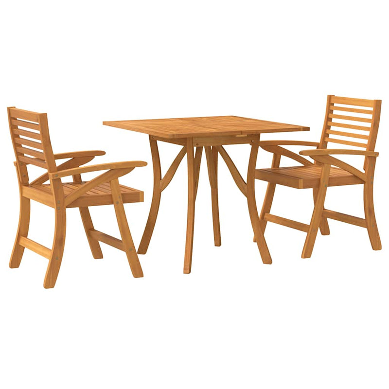 Set mobilier de grădină, 3 piese, lemn masiv de acacia