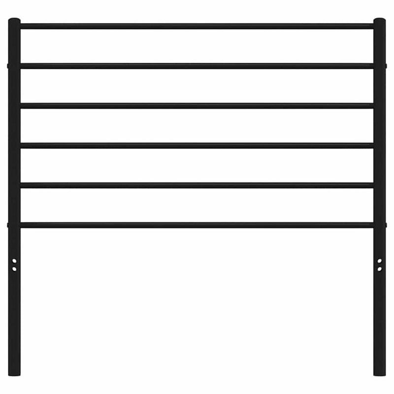 Tăblie de pat de schimb metalică, negru, 90 cm