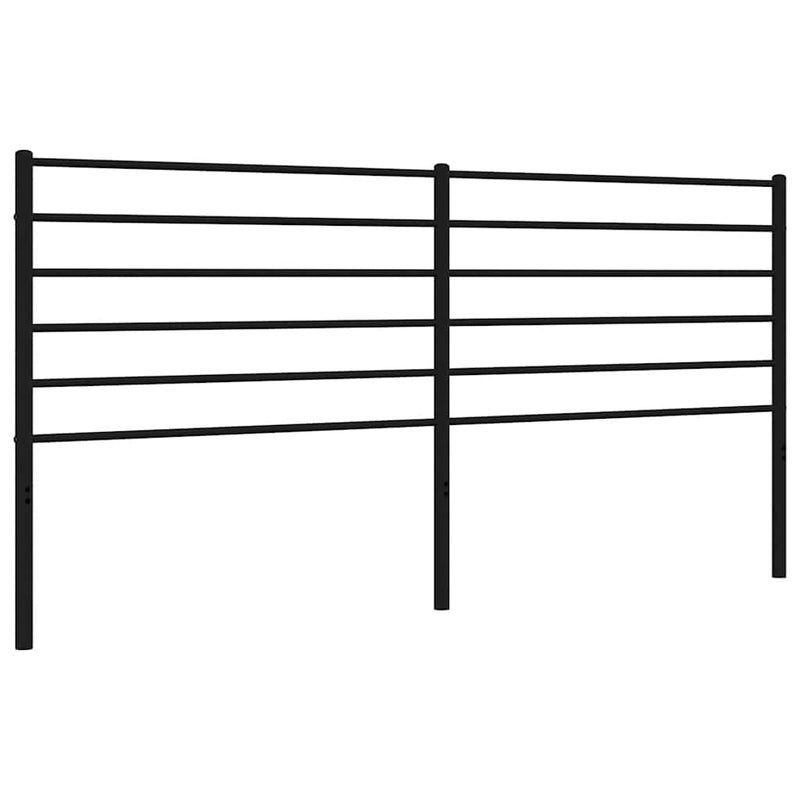 Tăblie de pat de schimb metalică, negru, 180 cm