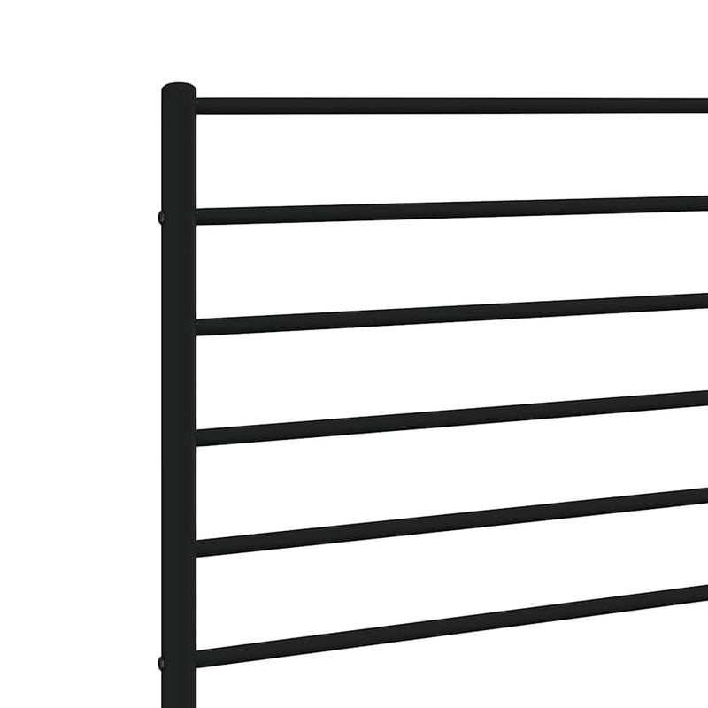 Tăblie de pat de schimb metalică, negru, 180 cm