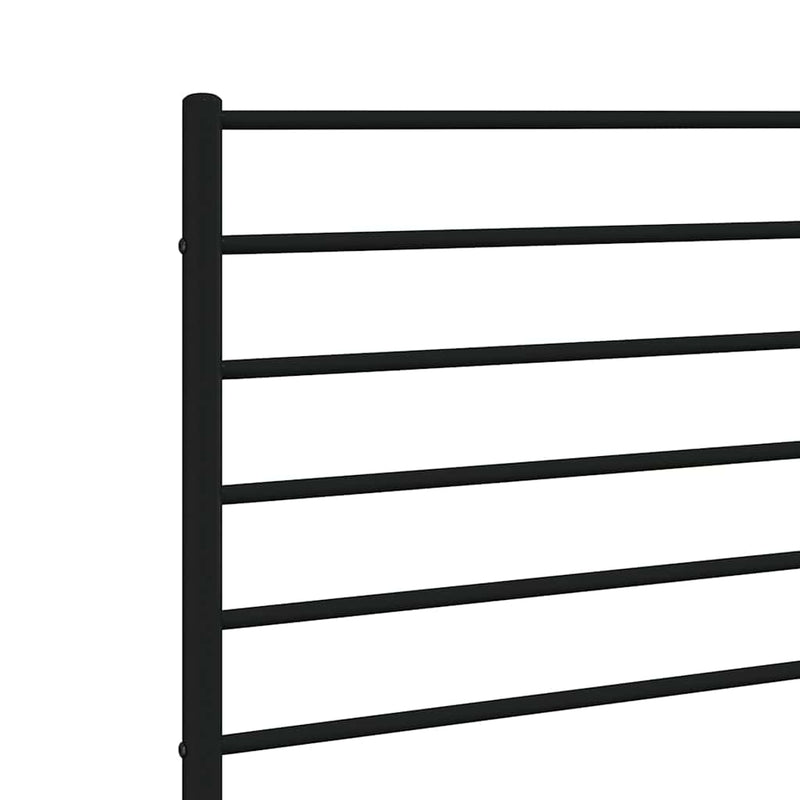Tăblie de pat de schimb metalică, negru, 193 cm