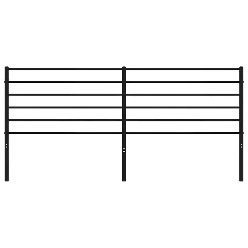 Tăblie de pat de schimb metalică, negru, 200 cm