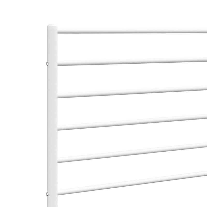 Tăblie de pat de schimb metalică, alb, 180 cm