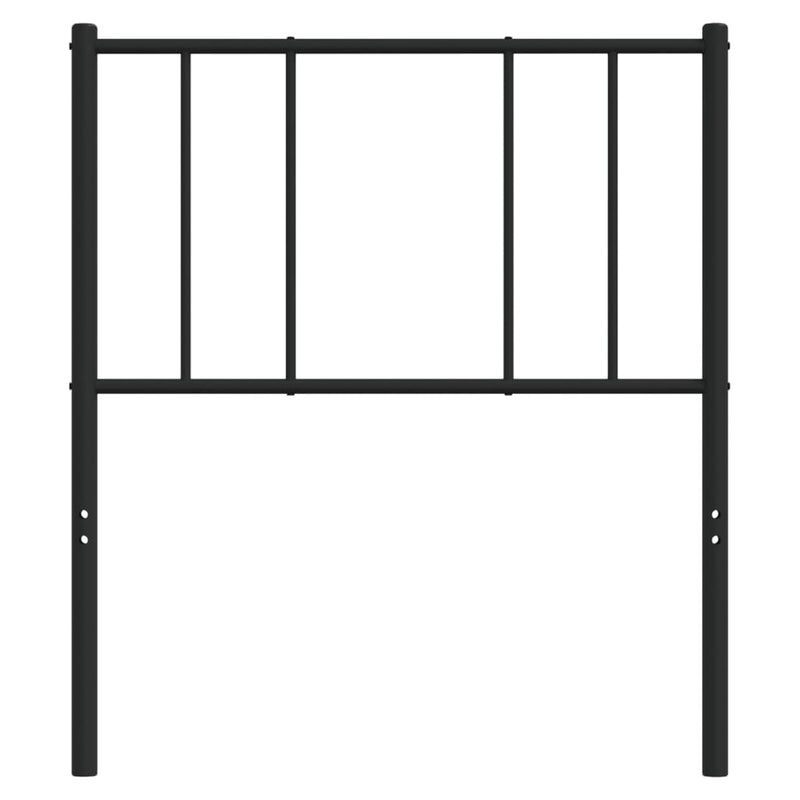 Tăblie de pat de schimb metalică, negru, 80 cm