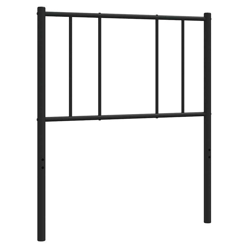 Tăblie de pat de schimb metalică, negru, 90 cm