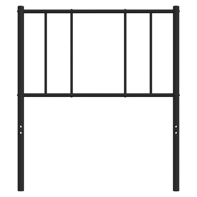 Tăblie de pat de schimb metalică, negru, 90 cm