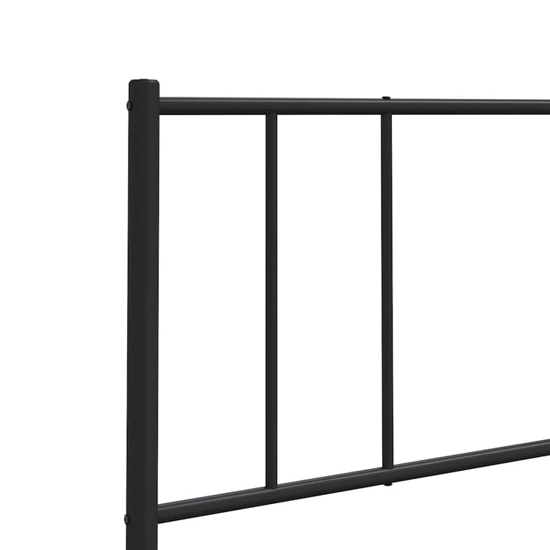 Tăblie de pat de schimb metalică, negru, 90 cm