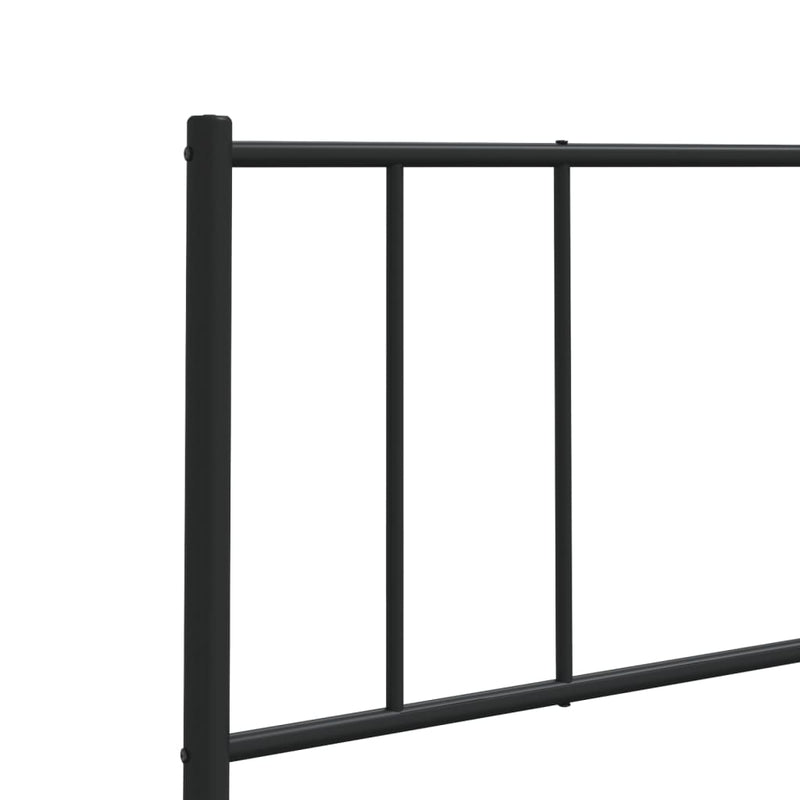 Tăblie de pat de schimb metalică, negru, 107 cm