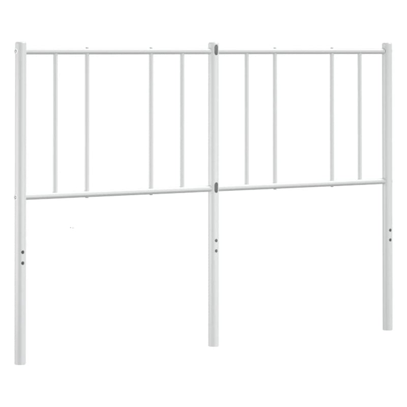 Tăblie de pat de schimb metalică, alb, 135 cm