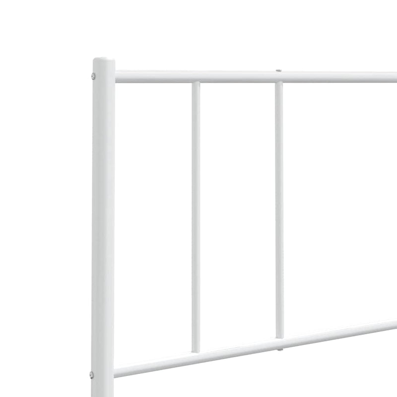 Tăblie de pat de schimb metalică, alb, 160 cm